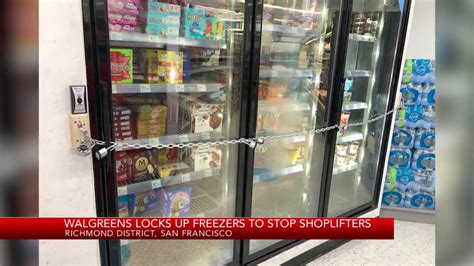 Photos show freezer section chained shut at San Francisco Walgreens